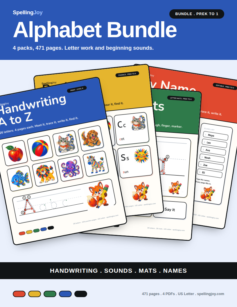 Alphabet Bundle: Letter Work and Beginning Sounds cover