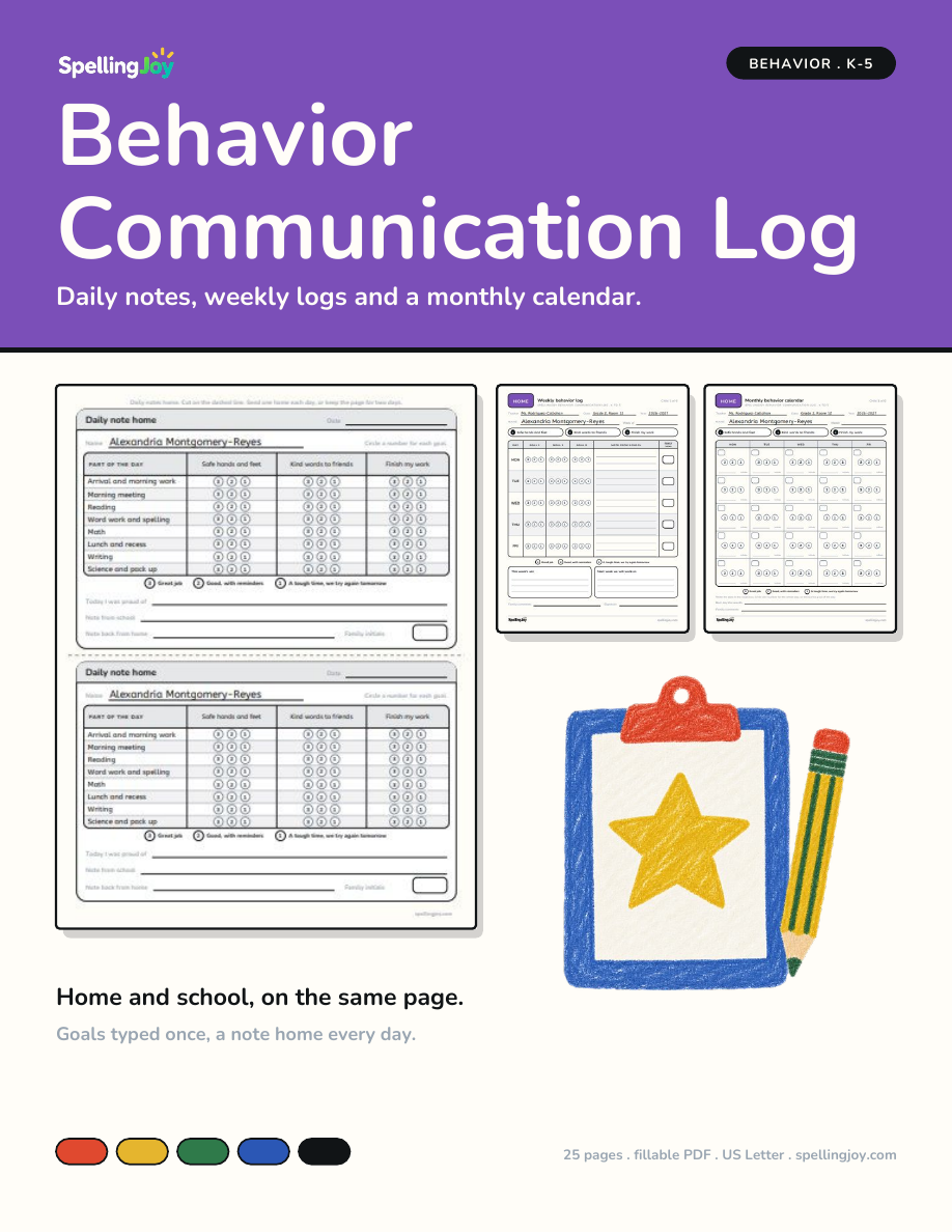 Behavior Communication Log cover