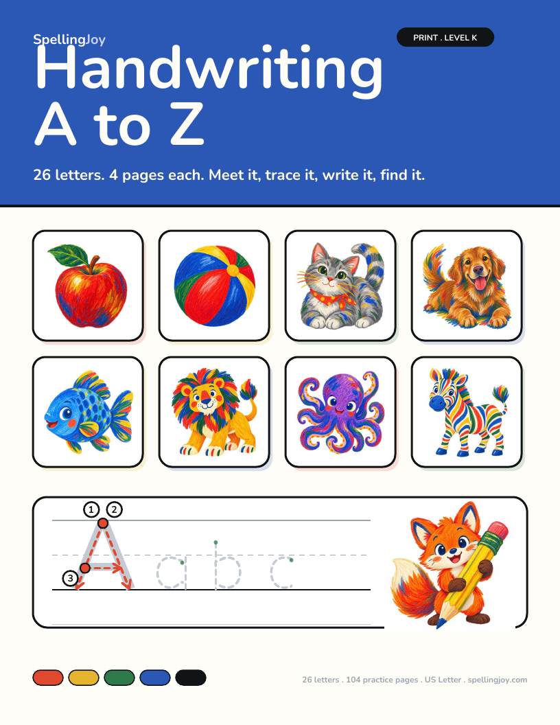 Handwriting A to Z: Print cover