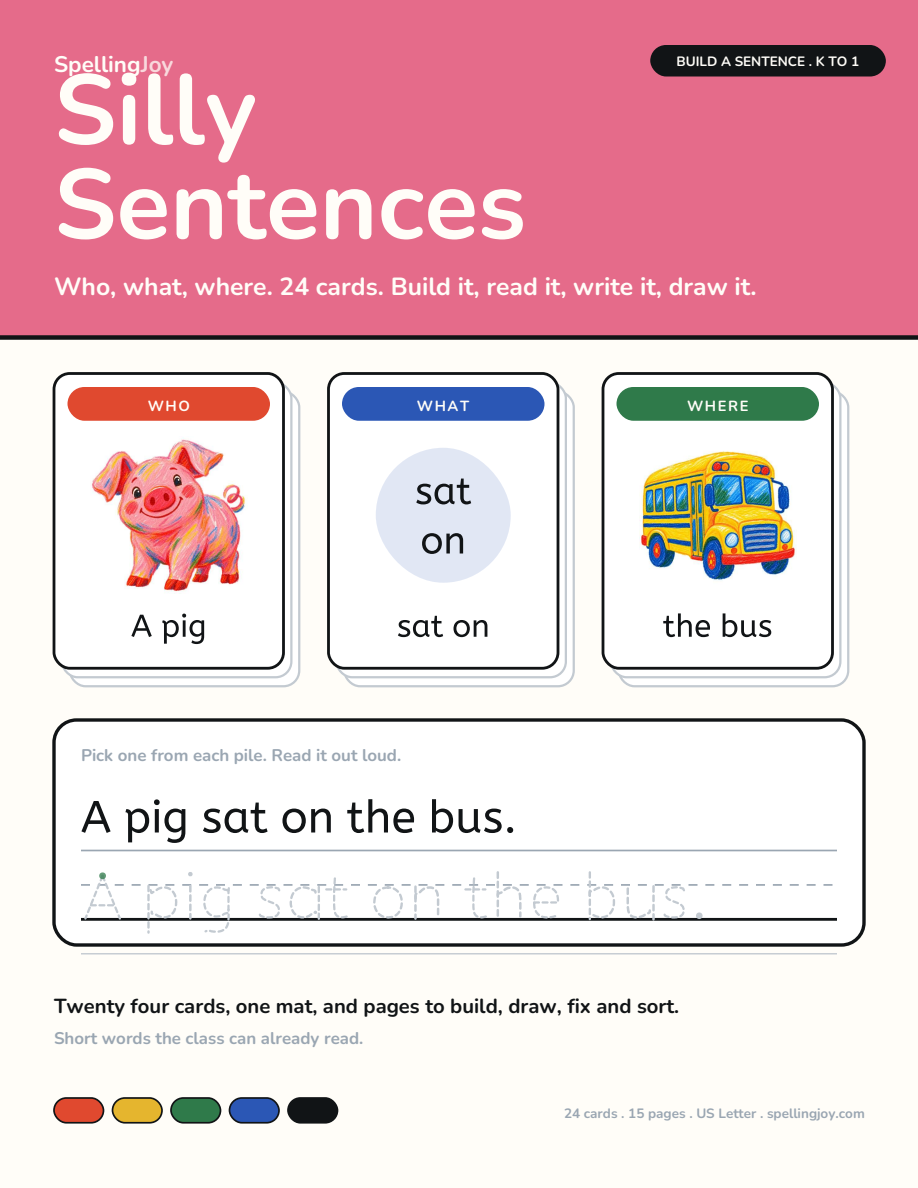 Silly Sentences: Build a Sentence cover